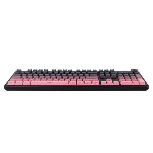 TECLADO AULA F108 PRO | INALAMBRICO | MECANICO | SW-YELLOW | RGB | ROSADO DEGRADADO