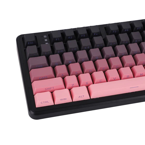 TECLADO AULA F108 PRO | INALAMBRICO | MECANICO | SW-YELLOW | RGB | ROSADO DEGRADADO