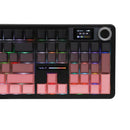 TECLADO AULA F108 PRO | INALAMBRICO | MECANICO | SW-YELLOW | RGB | ROSADO DEGRADADO