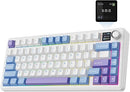 TECLADO AULA F75 MAX | INALAMBRICO | MECANICO | SW-GREEN | RGB | BLANCO - AZUL - MORADO