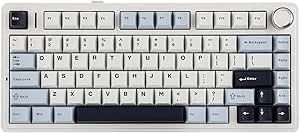 TECLADO AULA F75 | INALAMBRICO | INGLES | MECANICO | SW-GREEN | RGB | BLANCO-CELESTE-NEGRO