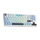 TECLADO AULA F87 PRO V2 | INGLES | SW-SEIYA | INALAMBRICO | RGB | NEGRO-BLANCO-AZUL
