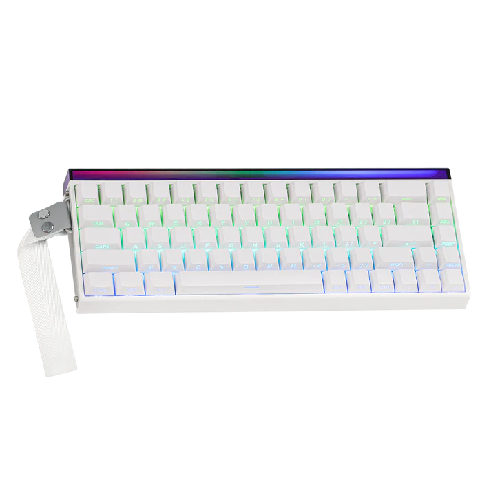 TECLADO AULA HERO68 HE | INGLES | CABLEADO | SW - MAGNETIC METEOR | RGB | BLANCO