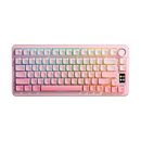 TECLADO AULA S75 PRO | INALAMBRICO | INGLES | RGB | ROSADO