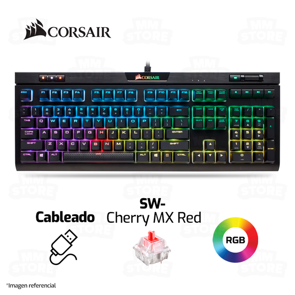 Teclado Gamer Corsair K95 RGB Platinum, Teclado Mecánico, Cherry MX Speed,  Alámbrico, Color Negro, Español