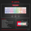 TECLADO CYBERTEL XTREME CYB K505W | ESP | MEMBRANA | RAINBOW | BLANCO