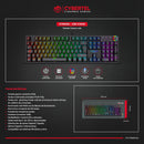 TECLADO CYBERTEL STRIKER K1000 | ESPAÑOL | MECANICO | SW-BLUE | RGB | NEGRO