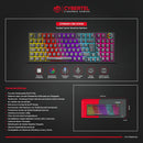 TECLADO CYBERTEL STRIKER K1005 | ESPAÑOL | MECANICO | SW-BLUE | RAINBOW | NEGRO