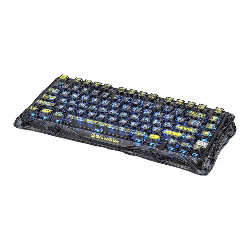 TECLADO | GRAVASTAR MERCURY K1 LITE | RGB | INALAMBRICO | SW GRAVASTAR X BSUN | TRANSPARENT-BLACK