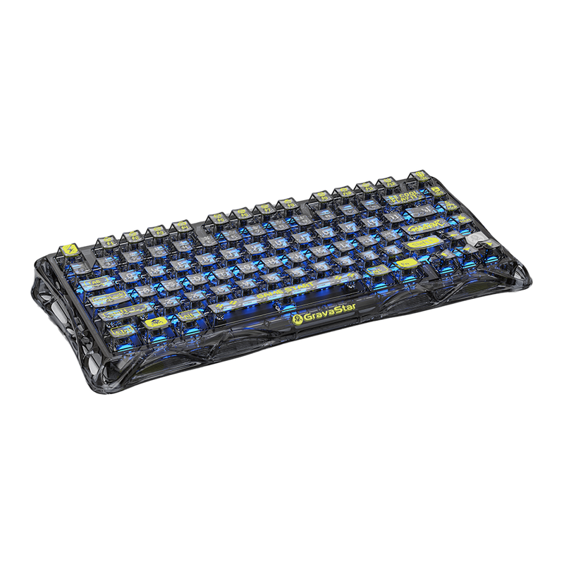 TECLADO | GRAVASTAR MERCURY K1 LITE | RGB | INALAMBRICO | SW GRAVASTAR X BSUN | TRANSPARENT-BLACK
