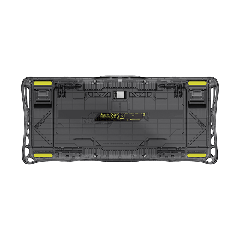 TECLADO | GRAVASTAR MERCURY K1 LITE | RGB | INALAMBRICO | SW GRAVASTAR X BSUN | TRANSPARENT-BLACK