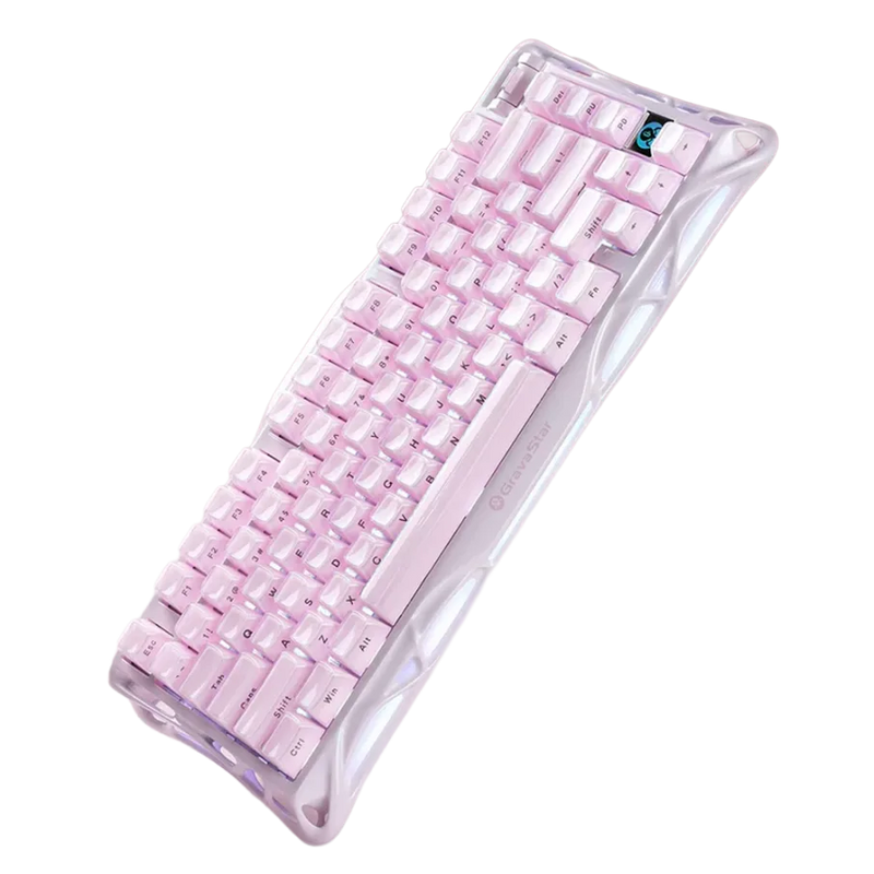 TECLADO GRAVASTAR MERCURY K1 | INGLES | RGB | INALAMBRICO | SAKURA PIN