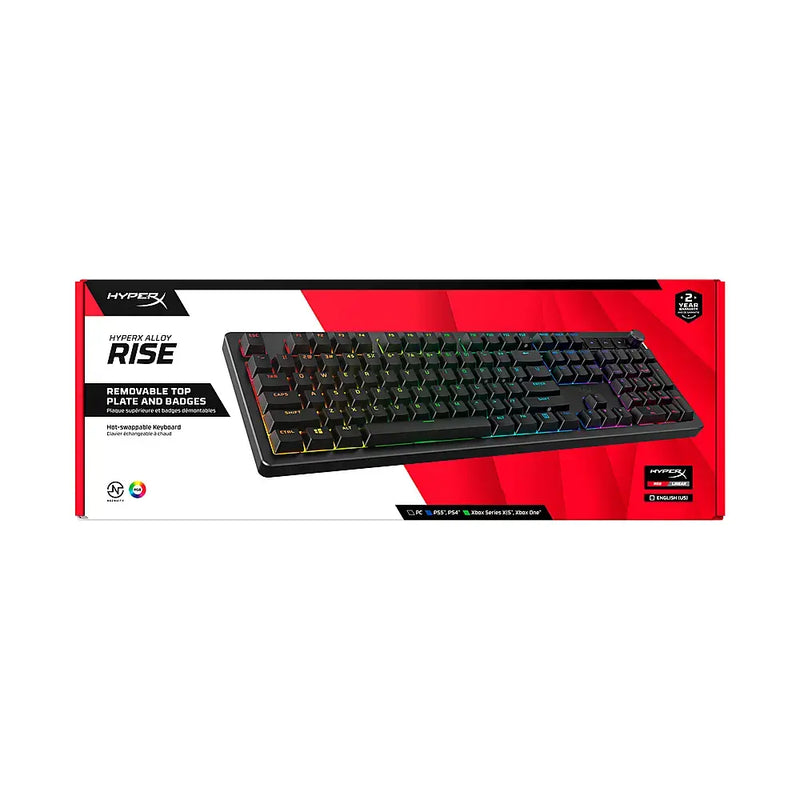 TECLADO HYPERX ALLOY RISE GKBD LTNA | ESPAÑOL | MECANICO | HYPERX-RED | RGB