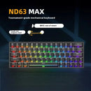 TECLADO MAGNÉTICO 8K IROK ND63 MAX | INGLES | SW-PURPLE | RGB | CABLEADO | NEGRO