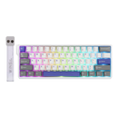 TECLADO MAGNÉTICO AULA WIN60HE MAX | INGLES | RGB | CABLEADO | BLANCO-GRIS-MORADO