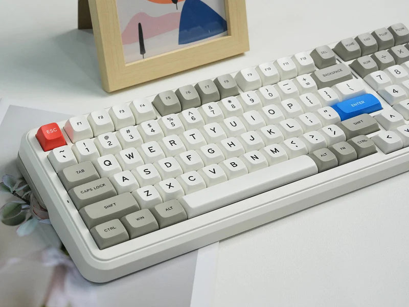 TECLADO MCHOSE K99 V2 | INALAMBRICO | MECANICO | SW ICE CREAMSICLE | RGB | BLANCO RETRO