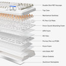 TECLADO MCHOSE K99 V2 | INALAMBRICO | MECANICO | SW ICE CREAMSICLE | RGB | BLANCO RETRO