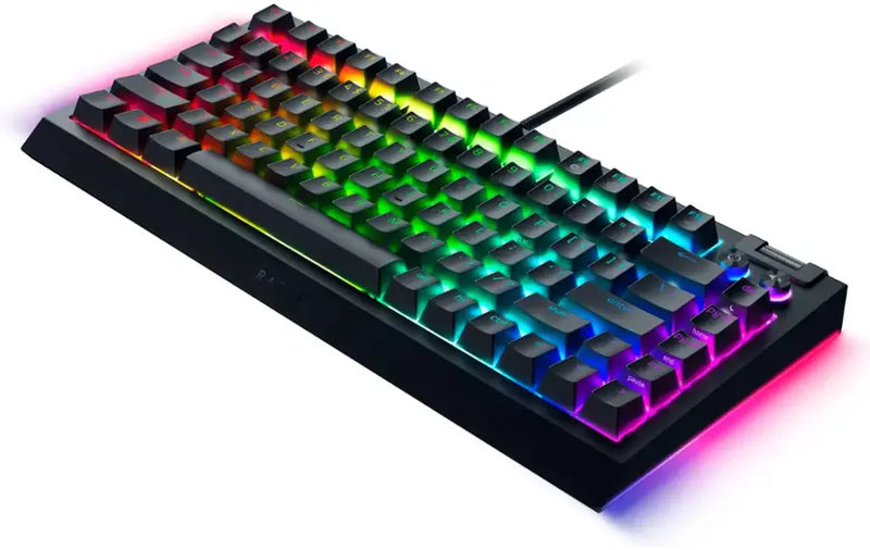 TECLADO RAZER BLACKWIDOW V4 75% | INGLES | MECANICO | SW-ORANGE | RGB | NEGRO