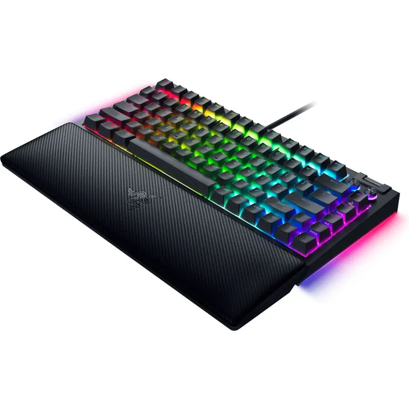 TECLADO RAZER BLACKWIDOW V4 75% | INGLES | MECANICO | SW-ORANGE | RGB | NEGRO