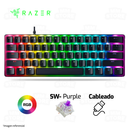 TECLADO RAZER HUNTSMAN MINI | OPTOMECANICO | SW- PURPLE | ESPAÑOL |  RGB | NEGRO
