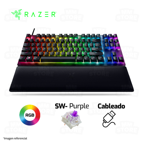 TECLADO RAZER HUNTSMAN V2 TENKEYLESS | OPTOMECÁNICO | SW-PURPLE | RGB