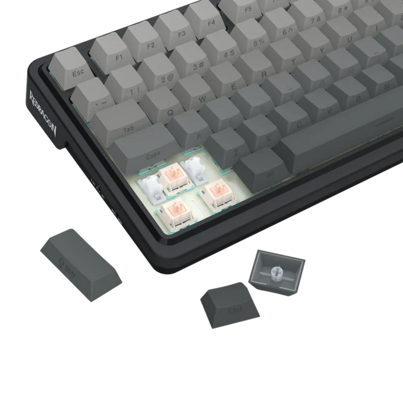 TECLADO REDRAGON EISA PRO K686 | INGLES | INALAMBRICO | SW- MINT | RGB | NEGRO DEGRADADO