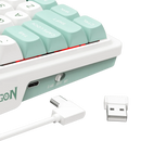 TECLADO REDRAGON GALATIN PRO K719WG | INGLES | INALAMBRICO | SW-MINT | RGB | BLANCO-VERDE