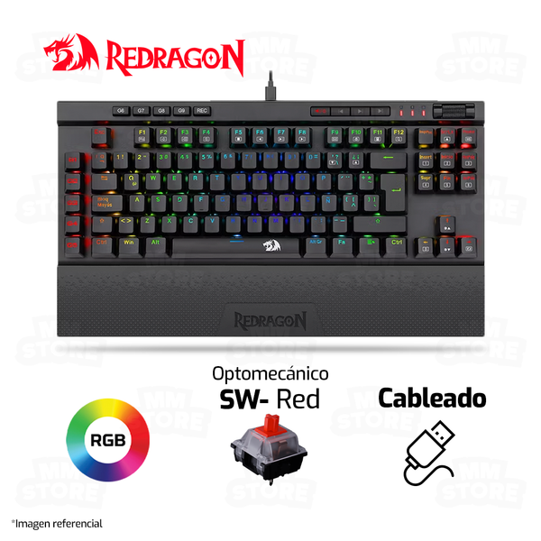 TECLADO REDRAGON MAGIC WAND PRO K587PRO | OPTOMECANICO | SW-RED | RGB