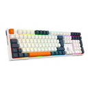 TECLADO REDRAGON TRUNDLE K668WBO | MECANICO | SW-RED | INGLES | RGB | BLANCO-AZUL-NARANJA