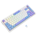TECLADO REDRAGON UCALMAX K673WBP | INGLES | INALAMBRICO | SW-MINT | RGB | MORADO-BLANCO