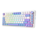 TECLADO REDRAGON UCALMAX K673WBP | INGLES | INALAMBRICO | SW-MINT | RGB | MORADO-BLANCO