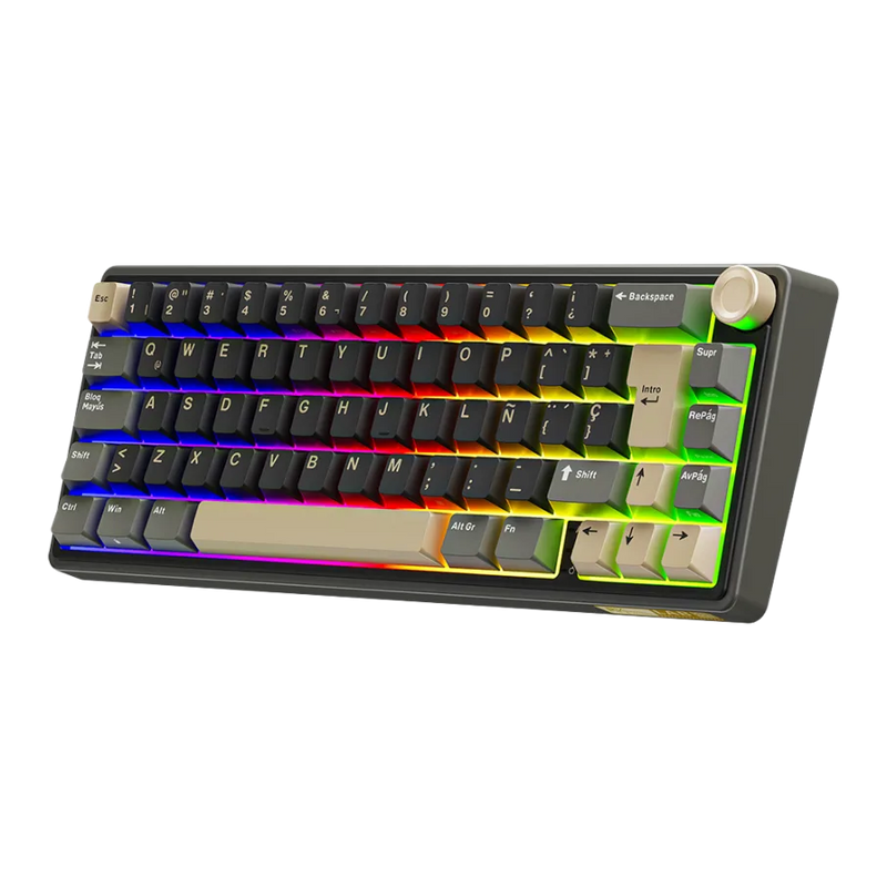 TECLADO ROYAL KLUDGE R65 | ESPAÑOL | MECANICO| SW-BROWN | RGB | PHANTOM