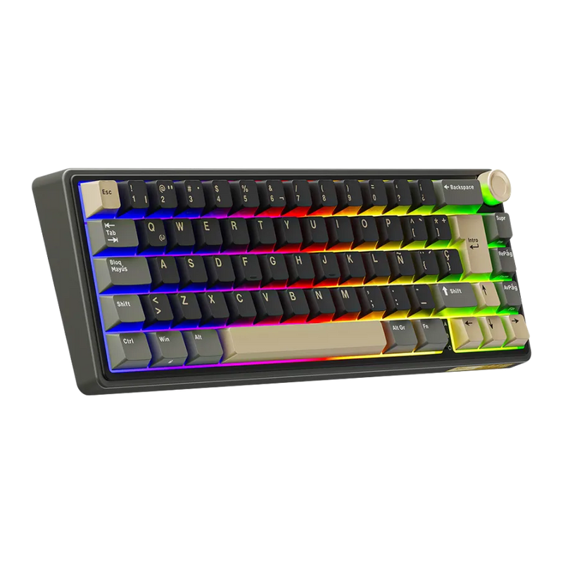 TECLADO ROYAL KLUDGE R65 | ESPAÑOL | MECANICO| SW-BROWN | RGB | PHANTOM