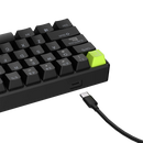 TECLADO ROYAL KLUDGE RK-C61 | INGLES | CABLEADO | MAGNETICO |RGB |NEGRO -VERDE