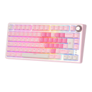 TECLADO ROYAL KLUDGE RK-R75 |ESPAÑOL| CABLEADO | MECANICO| SW-CREAMY | PINK MELODY