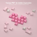 TECLADO ROYAL KLUDGE RK-R75 |ESPAÑOL| CABLEADO | MECANICO| SW-CREAMY | PINK MELODY