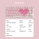 TECLADO ROYAL KLUDGE RK-R75 |ESPAÑOL| CABLEADO | MECANICO| SW-CREAMY | PINK MELODY