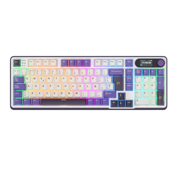 TECLADO ROYAL KLUDGE RK-S98 | ESPAÑOL | INALAMBRICO| SW-CHARTREUSE | RGB | BLACKBERRY | (6 MESES)