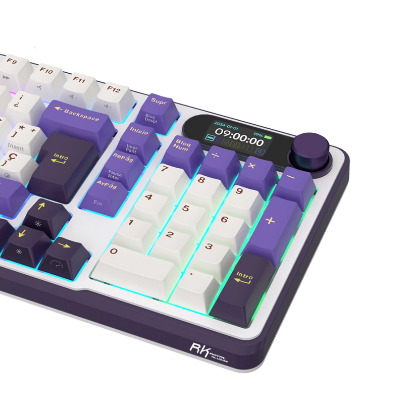 TECLADO ROYAL KLUDGE RK-S98 | ESPAÑOL | INALAMBRICO| SW-CHARTREUSE | RGB | BLACKBERRY | (6 MESES)