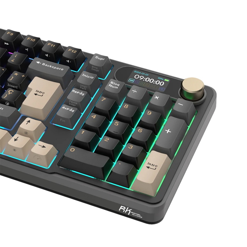 TECLADO ROYAL KLUDGE RK-S98 | ESPAÑOL | INALAMBRICO| SW-CHARTREUSE | RGB | PHANTOM