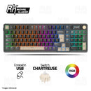 TECLADO ROYAL KLUDGE RK-S98 | ESPAÑOL | INALAMBRICO| SW-CHARTREUSE | RGB | PHANTOM