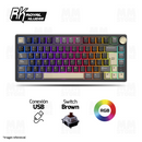 TECLADO ROYAL KLUDGE RK-R75 | ESPAÑOL | CABLEADO | MECANICO| SW-BROWN | RGB | PHANTOM
