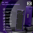 TECLADO ROYAL KUDGE RK X87 | ESPAÑOL | CABLEADO | MECANICO | SW-CREAMY| BLACKBERRY MOUSSE