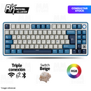 TECLADO ROYAL KUDGE RK X87 | ESPAÑOL | INALAMBRICO | MECANICO | SW-BEIGE| RGB | AZUL