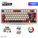 TECLADO ROYAL KUDGE RK X87 | ESPAÑOL | INALAMBRICO | MECANICO | SW-BEIGE| RGB | ROJO