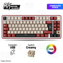 TECLADO ROYAL KUDGE RK X87 | ESPAÑOL | CABLEADO | MECANICO | SW-CREAMY| RGB | ROJO