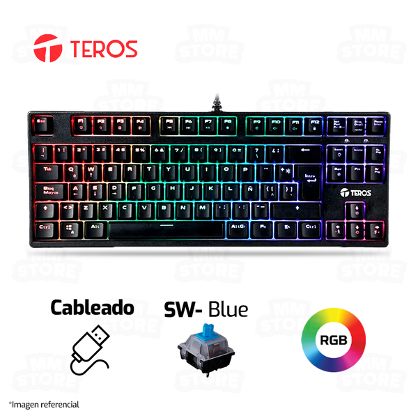 TECLADO TEROS TE-4150 | MECANICO | SW-BLUE | RGB