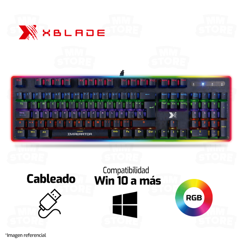 TECLADO XBLADE ELITE IMPERATOR | MECANICO | SW-BLACK | RGB