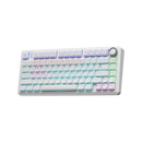 TECLADO AULA F75 | INGLES | CABLEADO| MECANICO | SW-BLUE| RAINBOW| BLANCO