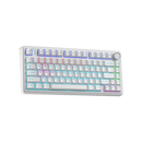 TECLADO AULA F75 | INGLES | CABLEADO| MECANICO | SW-BLUE| RAINBOW| BLANCO